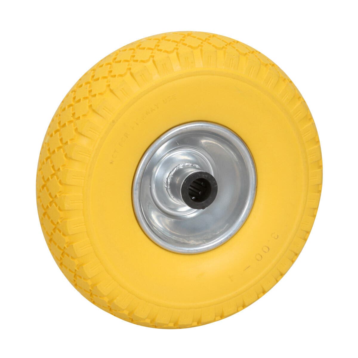 Solid wheel 260x85mm, for kart trolley - Yellow colour