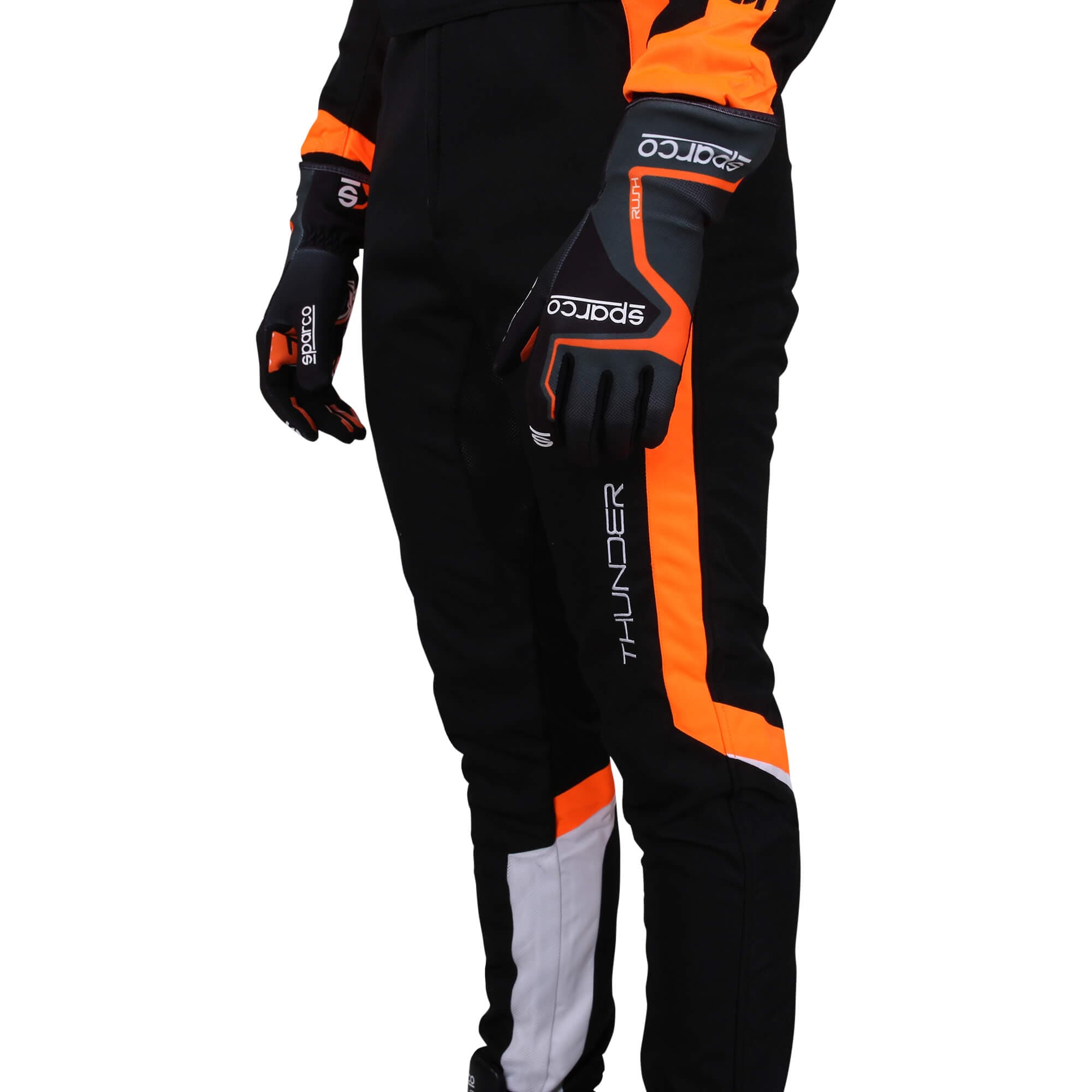 Sparco Suit Thunder Black Orange - Racing Fashion