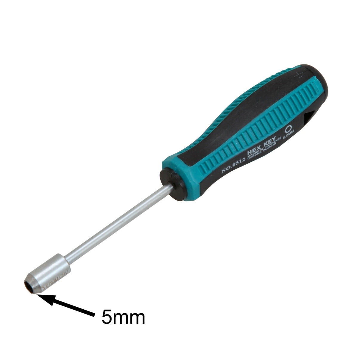 Screwdriver for hose clamp with 5 mm socket (Active)