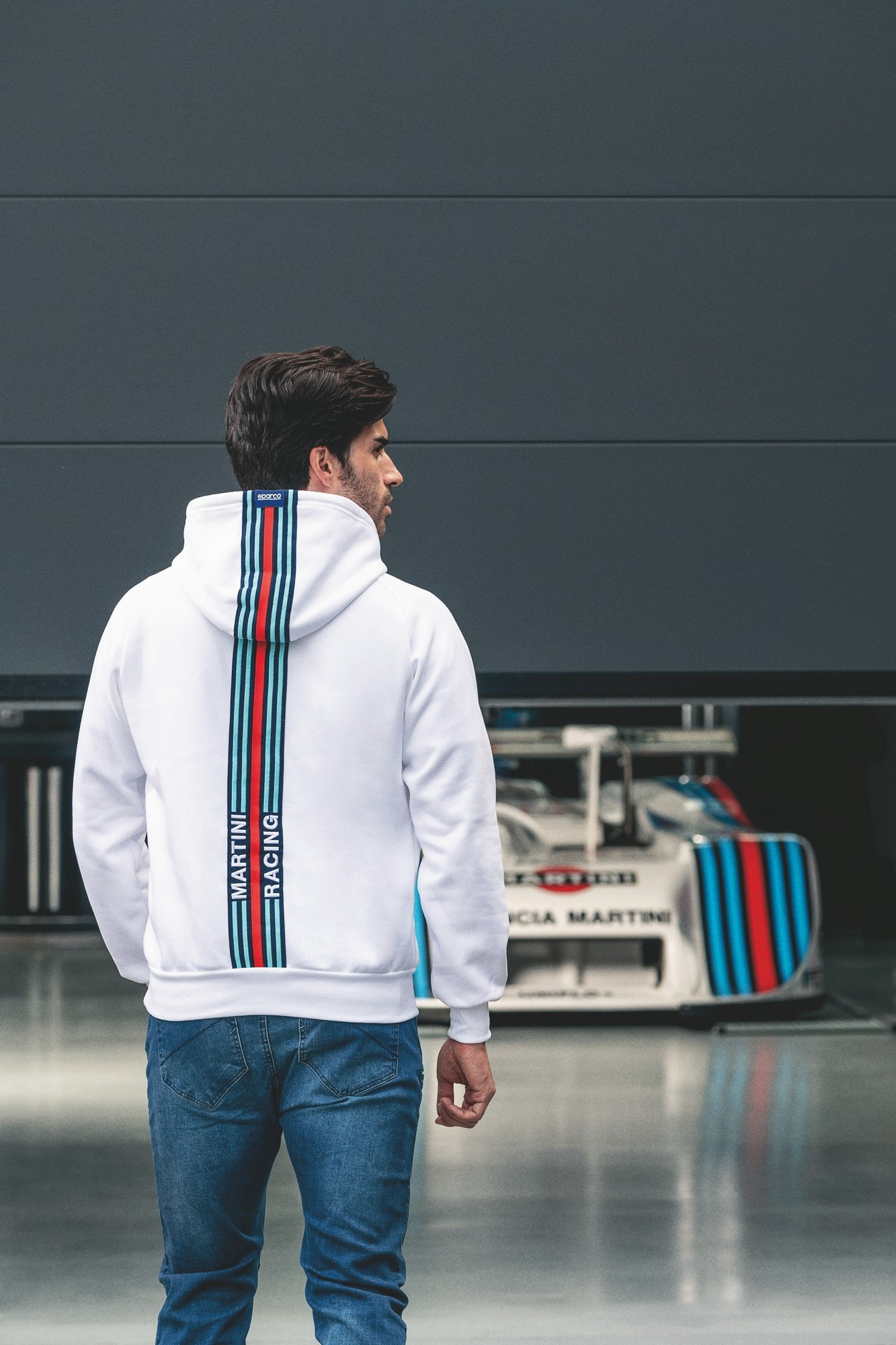 Hoodie Martini Big Stripes White