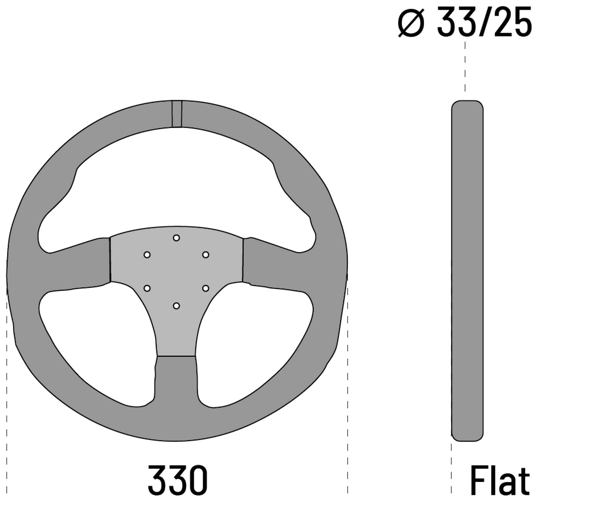 Steering Wheel Sparco Mod. R330 Leather with buttons