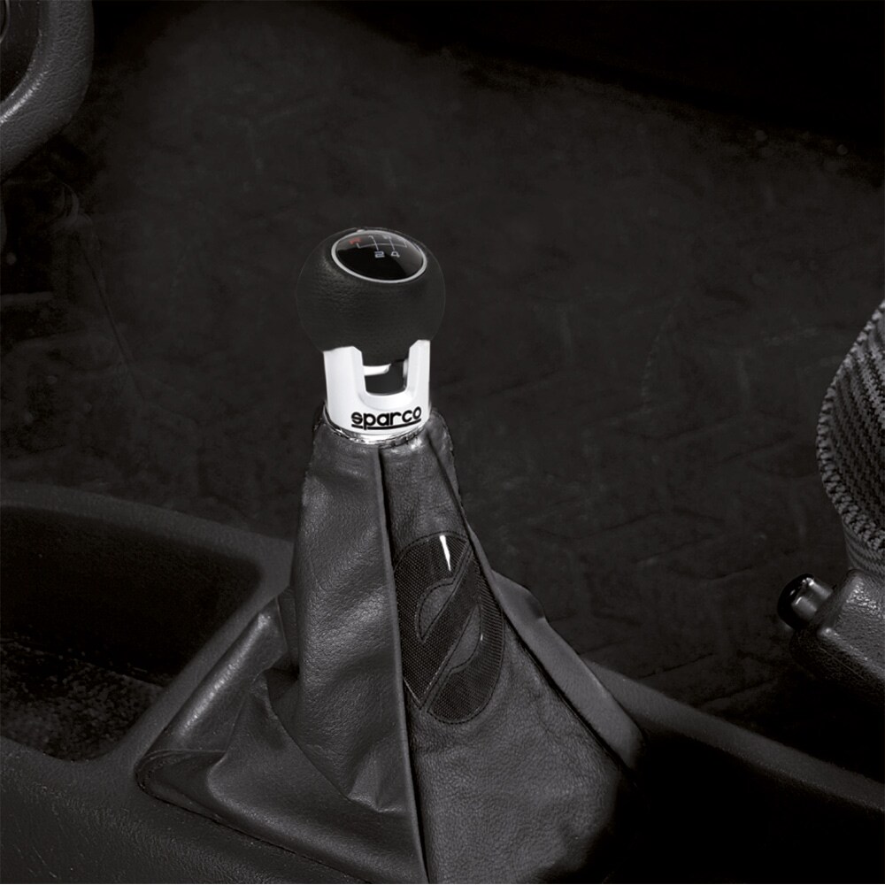 Sparco Gear Knob Procorsa Aluminium/Leather Polished Black