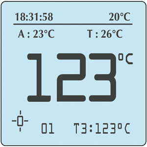 Air Pressure Gauge + Dual Pyrometer HIPREMA 4 IR+Probe